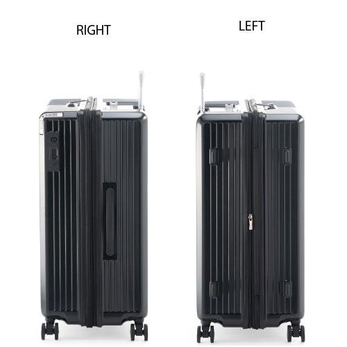 【ポイント10倍】日本製 スーツケース 手荷物預け無料サイズ  ソリッドナイト 104L ALI-075-28W  拡張機能 静音ダブルキャスター ホイールロック |  | 03
