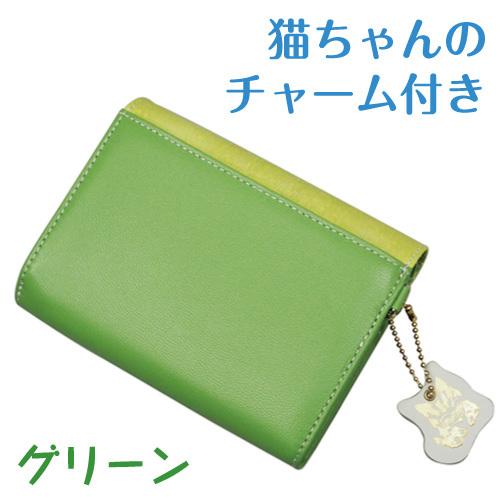 母の日 ギフト 渡辺あきお レディ−ス 猫柄 二つ折り財布 牛革 母の日 ギフト 渡辺あきお レディ−ス 猫柄 二つ折り財布 牛革