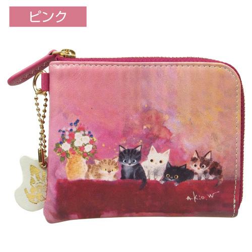 母の日 ギフト 渡辺あきお 猫柄 L字ファスナーミニ財布 レディ 母の日 ギフト 渡辺あきお 猫柄 L字ファスナーミニ財布 レディ