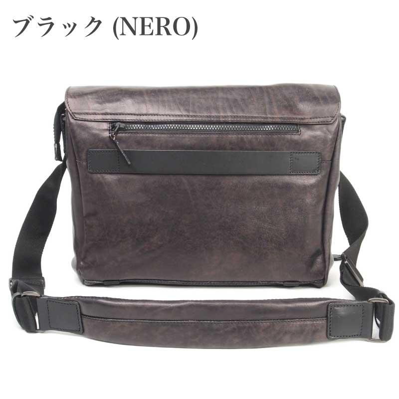 CHIARUGI キアルージ 本革 レザー メッセンジャーバッグ ショルダーバッグ 斜めがけ ヴィンテージ風 大容量 イタリア  アーバンジャーニー  20302  ブラック |  | 03