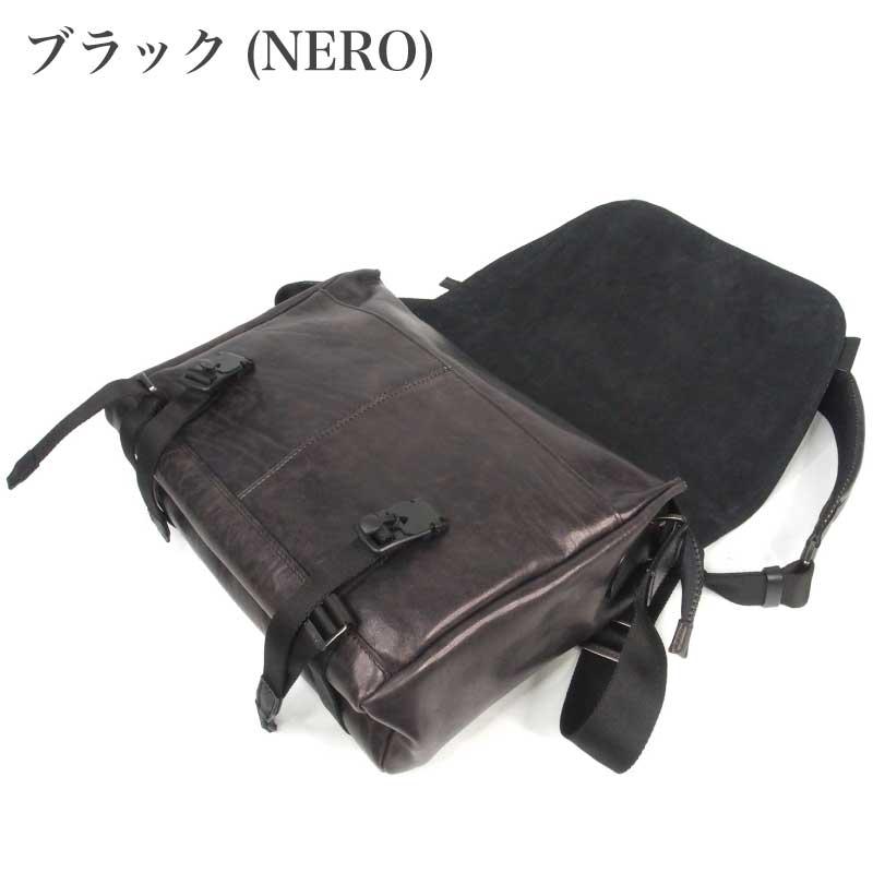 CHIARUGI キアルージ 本革 レザー メッセンジャーバッグ ショルダーバッグ 斜めがけ ヴィンテージ風 大容量 イタリア  アーバンジャーニー  20302  ブラック |  | 04