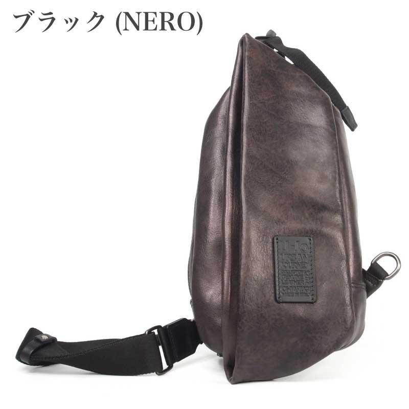 CHIARUGI キアルージ 本革 レザー ボディーバッグ メンズ 斜めがけ ヴィンテージ風 イタリア ブランド URBAN JOURNEY アーバンジャーニー  20308ブラック |  | 01