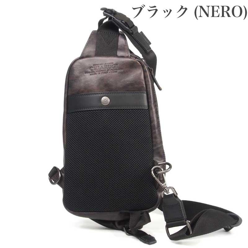 CHIARUGI キアルージ 本革 レザー ボディーバッグ メンズ 斜めがけ ヴィンテージ風 イタリア ブランド URBAN JOURNEY アーバンジャーニー  20308ブラック |  | 03