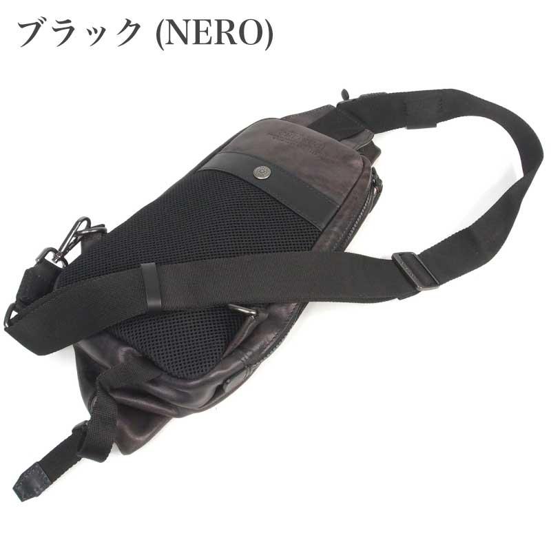 CHIARUGI キアルージ 本革 レザー ボディーバッグ メンズ 斜めがけ ヴィンテージ風 イタリア ブランド URBAN JOURNEY アーバンジャーニー  20308ブラック |  | 04