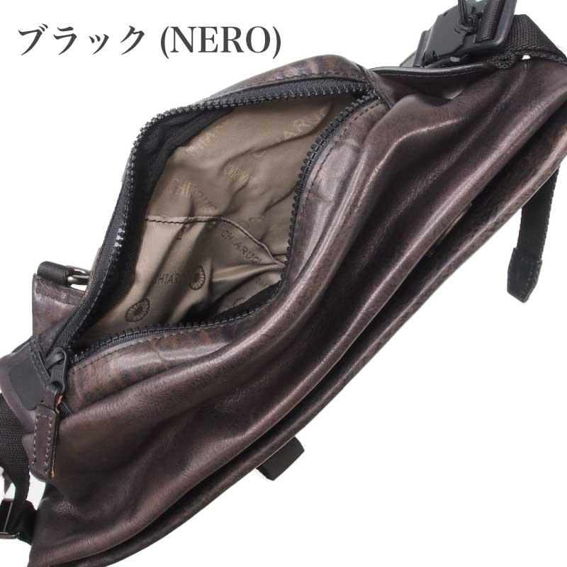 CHIARUGI キアルージ 本革 レザー ボディーバッグ メンズ 斜めがけ ヴィンテージ風 イタリア ブランド URBAN JOURNEY アーバンジャーニー  20308ブラック |  | 06