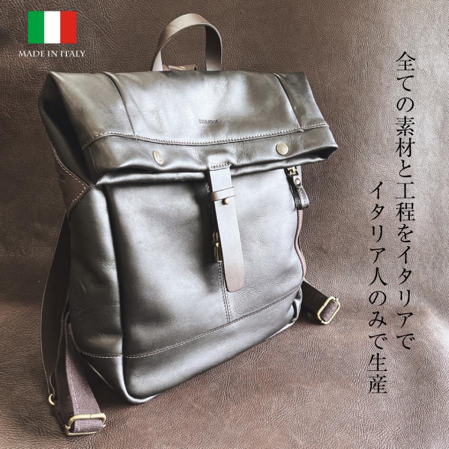 イタリア製 PCリュック 本革 牛革 ベジタブルタンニン バックパック CHIARUGI キアルージ オールドトスカーナ Art.54009の画像