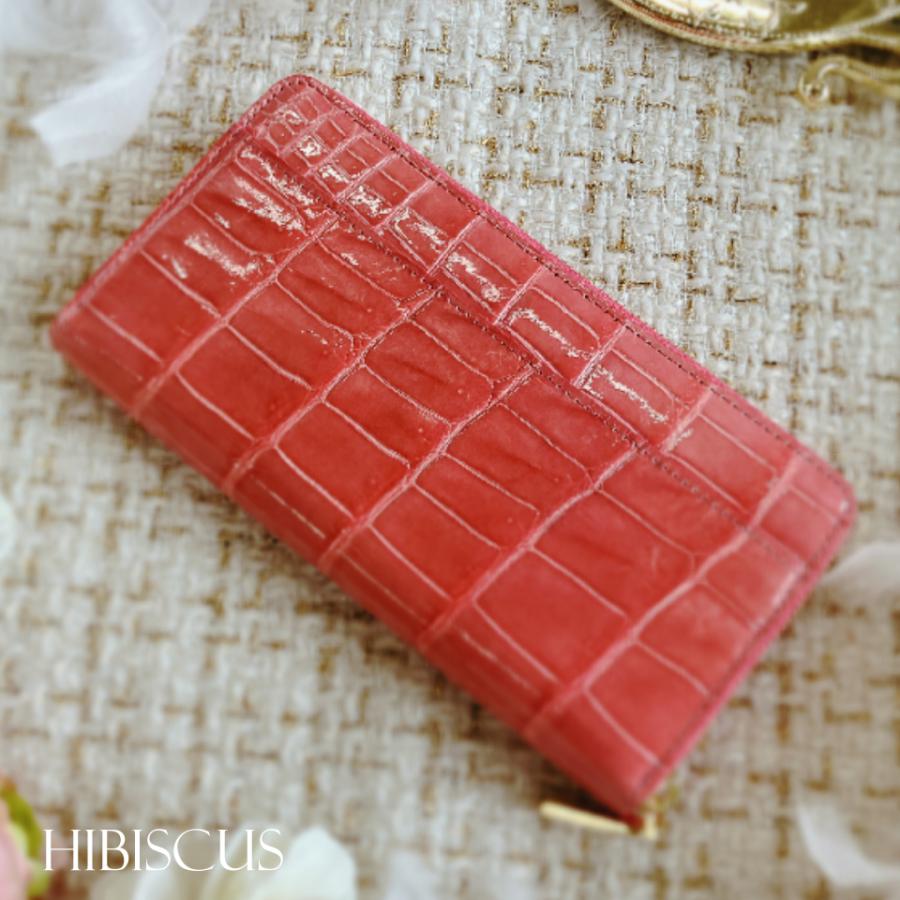 クロコダイル 長財布 ラウンドファスナー 小銭入れ付 シャイニング