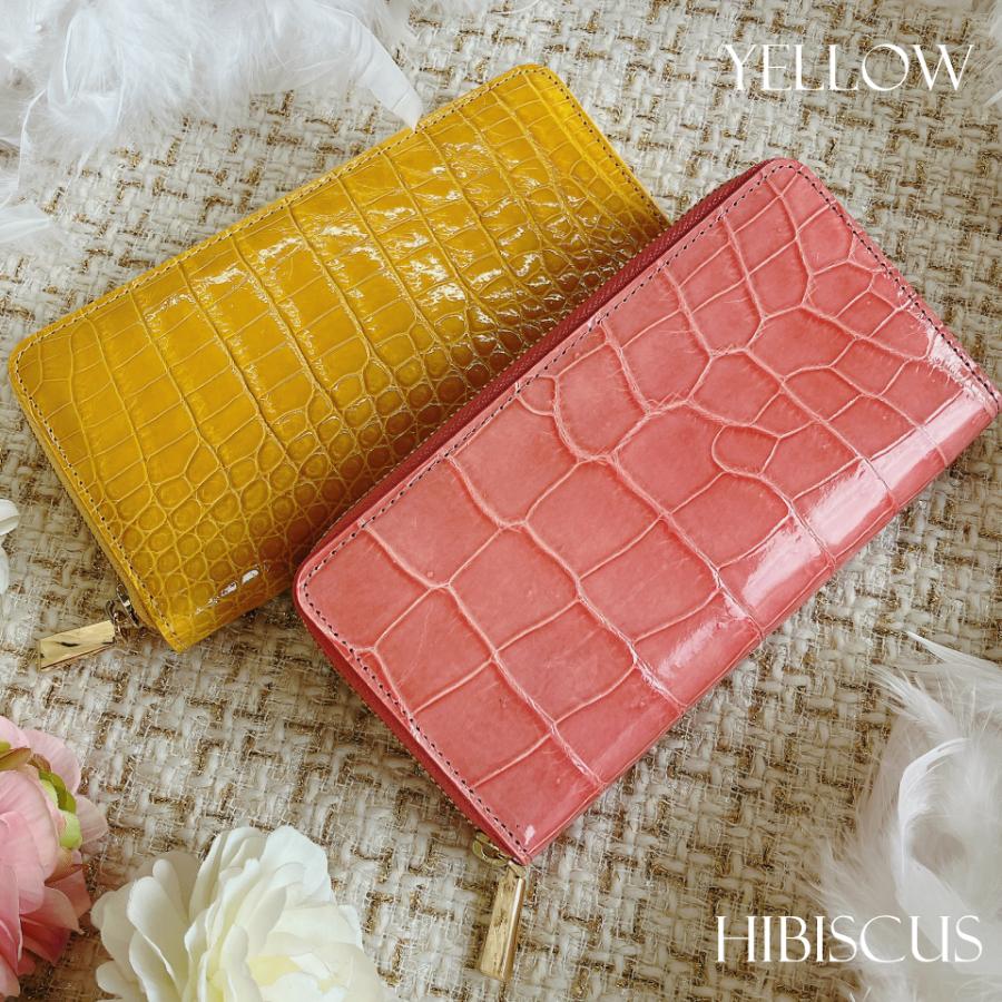 クロコダイル 長財布 ラウンドファスナー 小銭入れ付 シャイニング