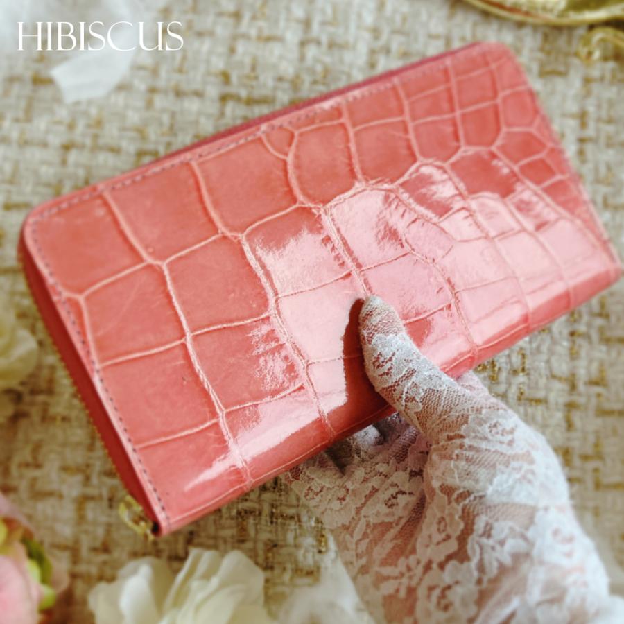 クロコダイル 長財布 ラウンドファスナー 小銭入れ付 シャイニング