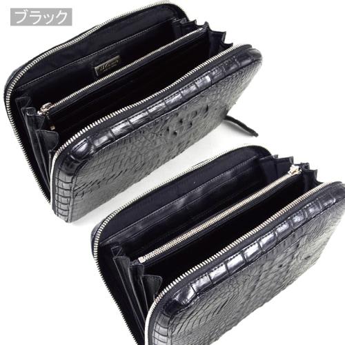 クロコダイル セカンドバッグ 頭付センター取り一枚革 1品物 日本製 カワノバッグ職人仕上げ オーダーメイド 受注生産 |  | 01