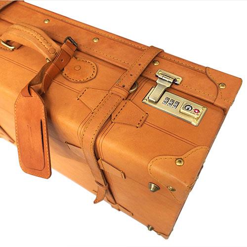 ヴィンテージ トランクケース トランクバッグ 55cm×35cm 古道具 ② トランクケース 55cmサイズ ビジネス ヌメ革 本革 牛革 ハンドメイド