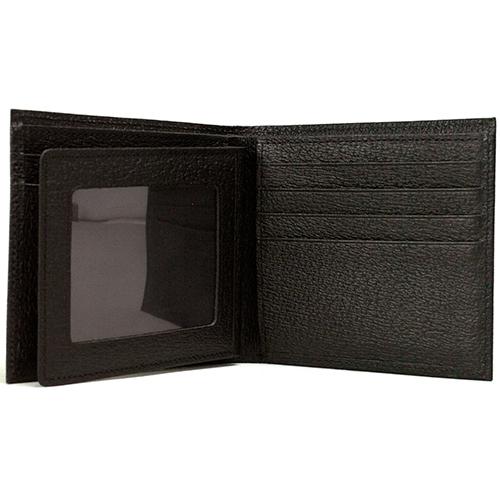 牛革 メール便送料無料 2つ折り財布 豚革型押し ブラック x ブラック カワノオリジナル |  | 05