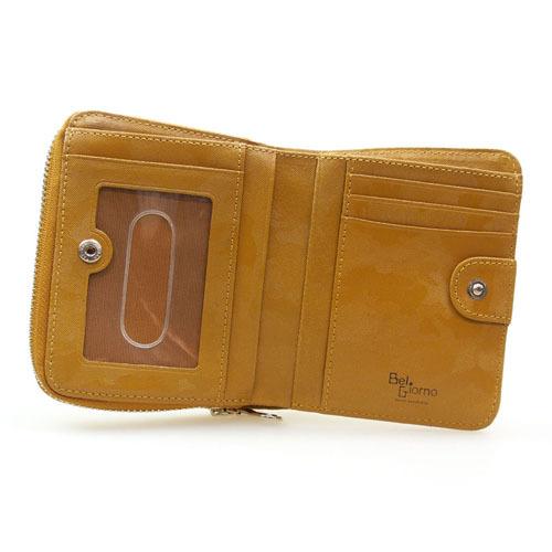 二つ折り財布 牛革 パスケース収納付き ラウンドファスナー小銭入れ付き 迷彩柄 BelGiorno ベルジョルノ M90-004 |  | 01