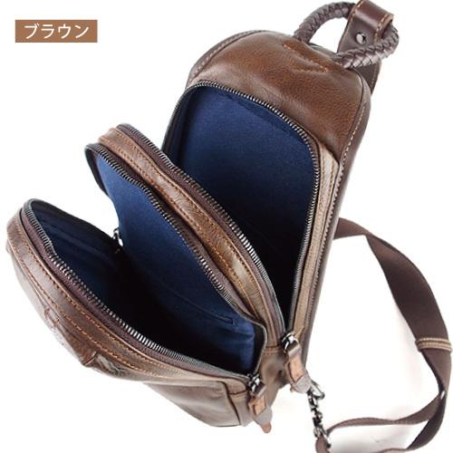 メンズバッグ ボディバッグ Ｗファスナースリングパック ワンショルダー Allegro アレグロ ユッティーナ No.58833 牛革 イタリアンレザー_4