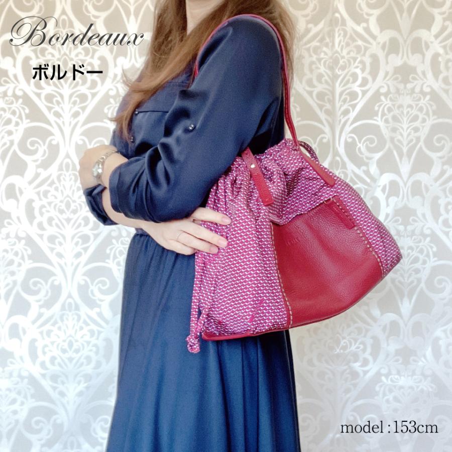 ナイロン 牛革 トートバッグ 巾着型 A4対応 超軽量 プリニオ