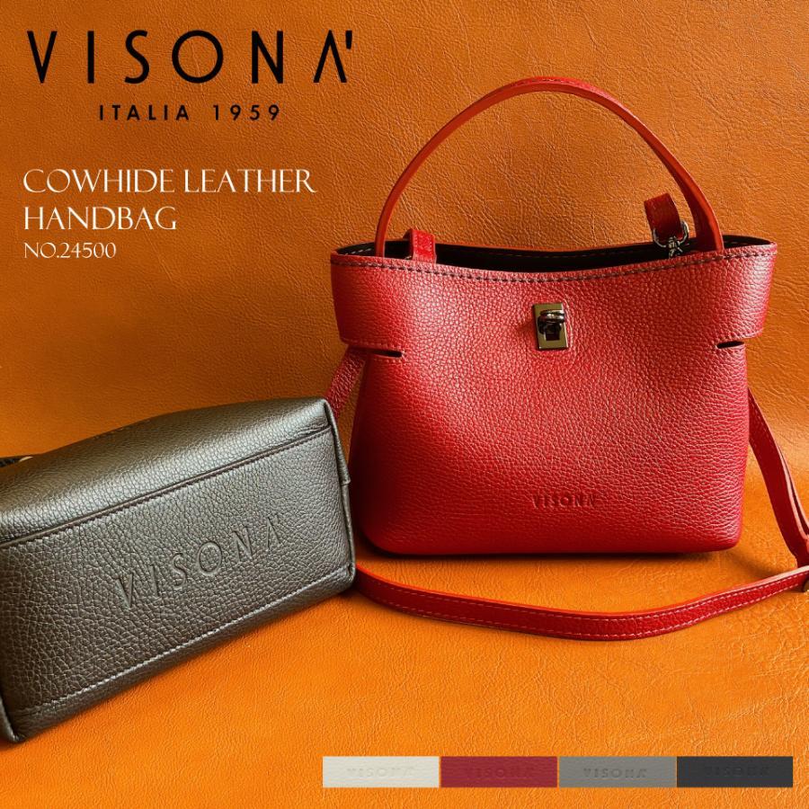 PLINIO VISONA プリニオ ヴィソナ イタリア製 本革ハンドバッグ PLINIO VISONA プリニオ ヴィソナ イタリア製 本革ハンドバッグ