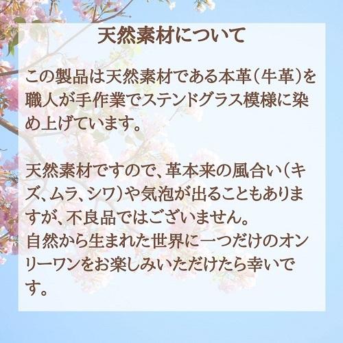 メ−ル便送料無料 パスケースリール付き ステンドグラス調 定期入れ 本革 牛革 エナメル加工 クロコダイル調 型押し   STE-01 |  | 09