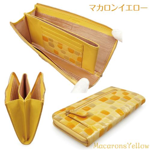 Ｌ字ファスナー 長財布 マチ付き 牛革 本革  軽量  ステンドグラス調  エナメル加工 レディ−ス 送料無料 STE-04 |  | 11