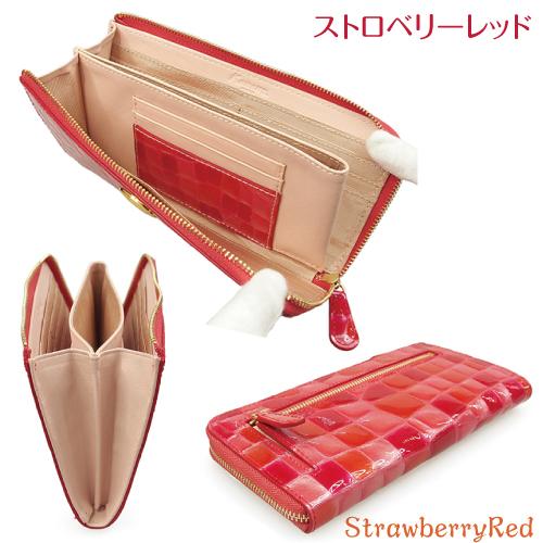 Ｌ字ファスナー 長財布 マチ付き 牛革 本革  軽量  ステンドグラス調  エナメル加工 レディ−ス 送料無料 STE-04 |  | 12