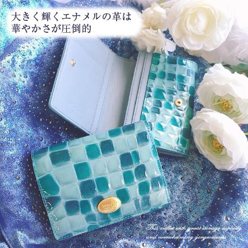 二つ折り財布 牛革 本革 大容量 L字ファスナー式 小銭入れ付きステンドグラス調 レディ−ス 札入れ アコーディオンマチ 送料無料 STE-06 |  | 07