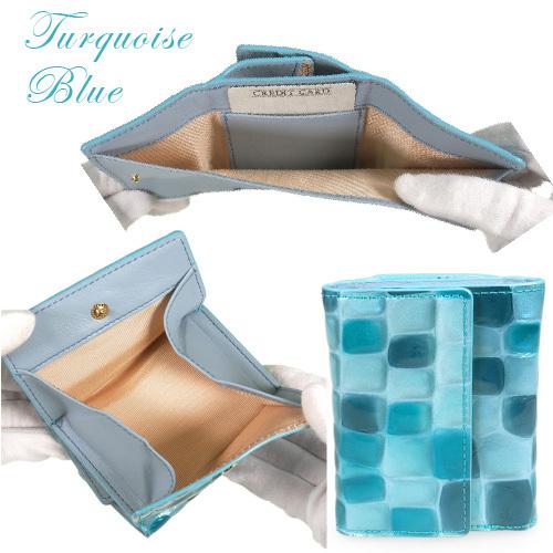 三つ折り財布 牛革 本革 BOX型小銭入れ ミニ財布 ショートウォレット ステンドグラス調 軽量  エナメル加工 STE-07 |  | 15