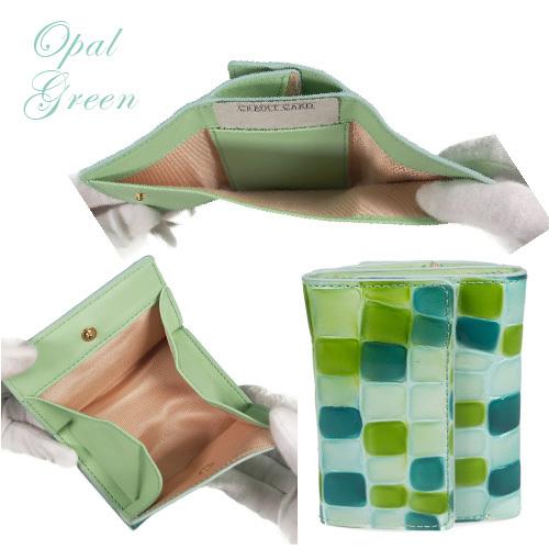 三つ折り財布 牛革 本革 BOX型小銭入れ ミニ財布 ショートウォレット ステンドグラス調 軽量  エナメル加工 STE-07 |  | 16