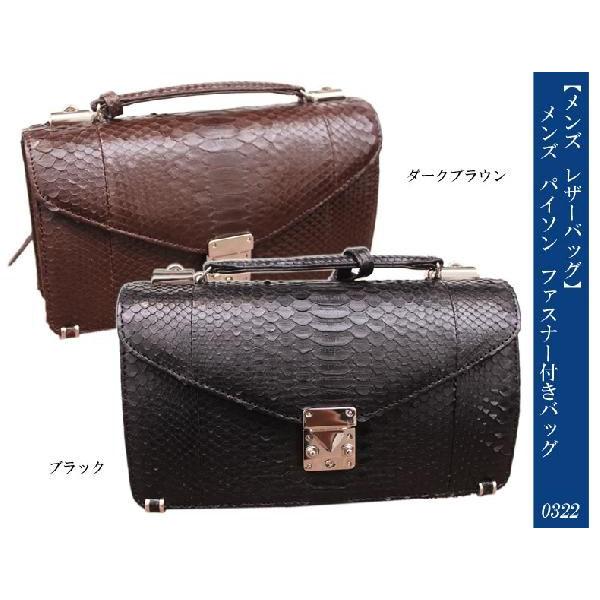 エキゾチックレザー メンズ小物 パイソン バッグ ヘビ革 革バッグ 皮