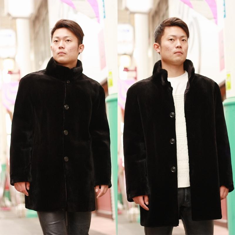 シェアードミンク&シルクリバーシブル⭐︎ 楽天市場】高級 毛皮コート メンズ シェアードミンク シルク