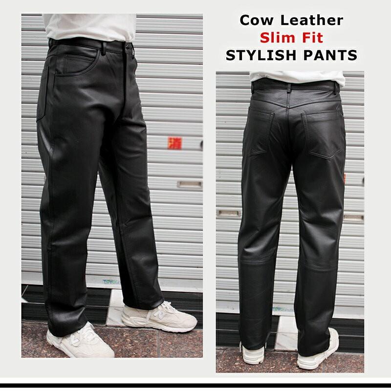 レザーパンツ メンズ 本革 牛革 ジーパンタイプ革パンツ M/L/Ll レザーパンツ メンズ 本革 牛革 ジーパンタイプ革パンツ M/L/Ll
