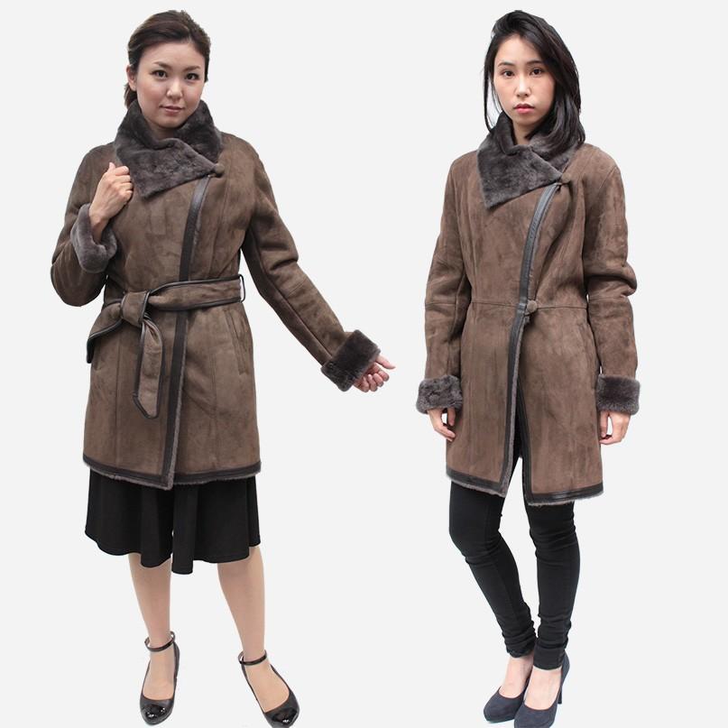 フランスパリの有名ブランドメーカー ムートンコート スタンドカラー