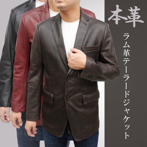 【美品✨】J.PRESS ラムレザー テーラードジャケット ダークブラウン M レザージャケット メンズ ラムレザージャケット テーラードジャケット