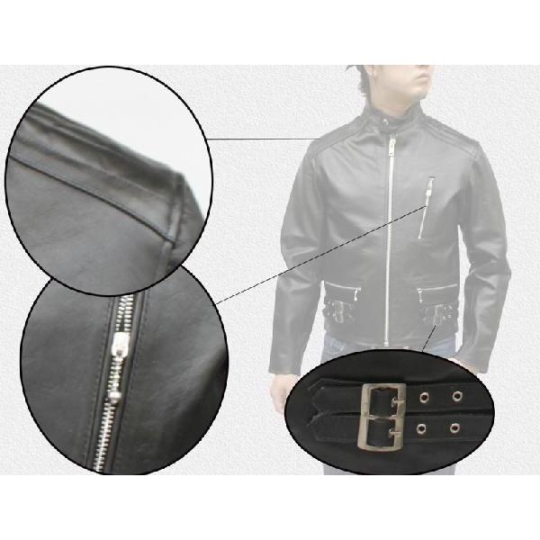 本革ブラックライダースジャケット レザージャケット ライダースジャケット メンズ ライダーズジャケット