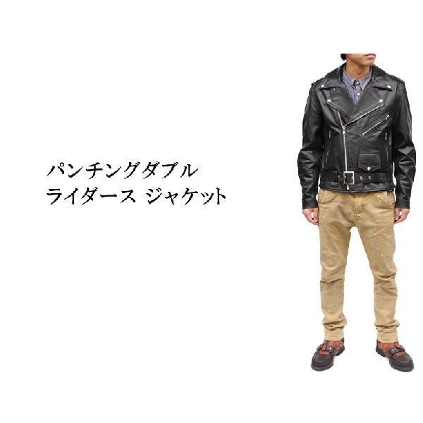 ダブルライダースジャケット メンズ レザージャケット ライダーズ 革