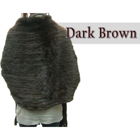 レディース 毛皮ストール ファーストール ミンクヤーンストール