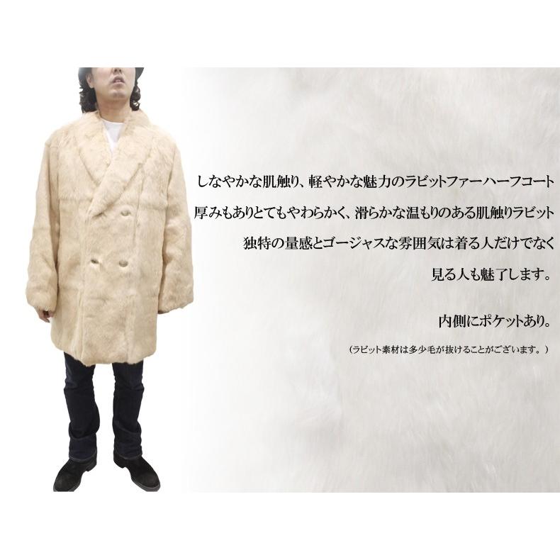 激レア/メンズ/ホワイトミンク ダブル リバーシブル ファーコート レザー 毛皮 ファーコート メンズ 毛皮コート ラビット毛皮ダブルコート 38100-90