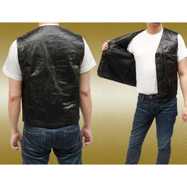 レザーベスト メンズ 日本製 牛革 カウ ハンターベスト 3916 : 本革