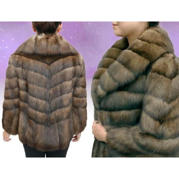 レディース毛皮ジャケット ロシアンセーブル ショートジャケット レディース毛皮ジャケット ロシアンセーブル ショートジャケット
