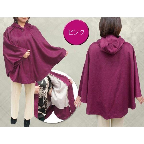 カシミヤケープ マント 全5色 フード付き 有名メーカー カシミヤ100