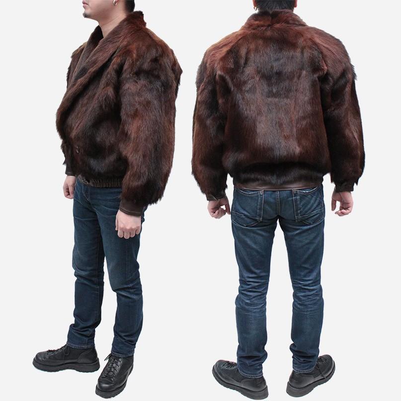 毛皮ジャケット メンズ ピスカッチャファーブルゾン ファージャケット