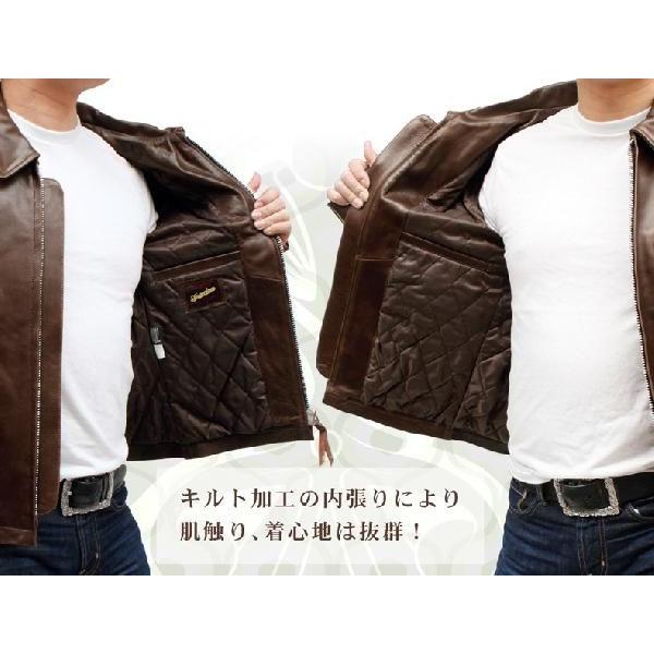 ライダースジャケット トラッカー メンズ レザージャケット 革ジャン