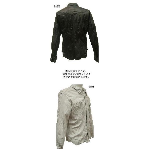 日本製 レザーシャツ メンズ 革シャツ メンズ レザージャケット 