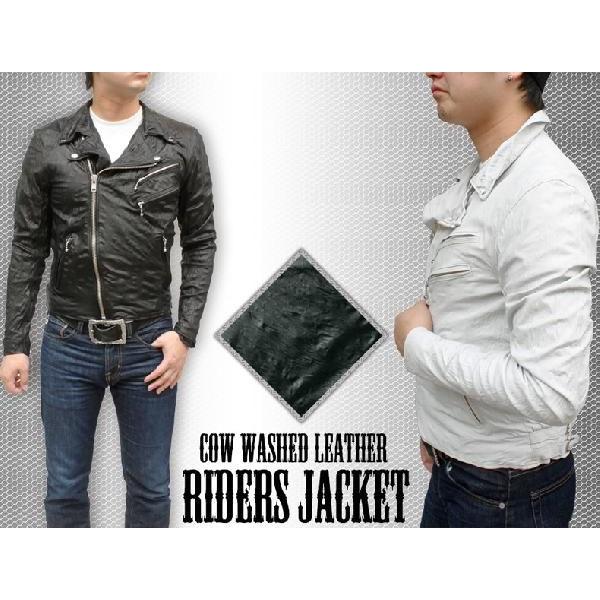 ライダーズジャケット ダブルライダース メンズ レザージャケット 革