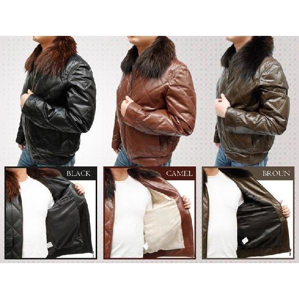 ★本革 Lサイズ★ A.S.M ライダース ダブルジップ ラクーンファー RATTLE TRAP（ラトルトラップ）の「SHEEP LEATHER/シープレザー ダブル