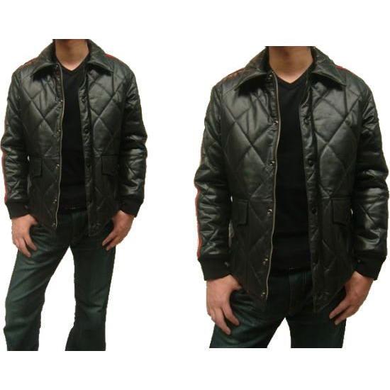 レザーダウンジャケット レザージャケット メンズ ダウンジャケット 革
