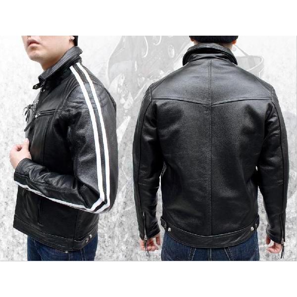 日*4様 レザージャケット ライダースジャケット 革ジャン レザージャケット メンズ バッファロー