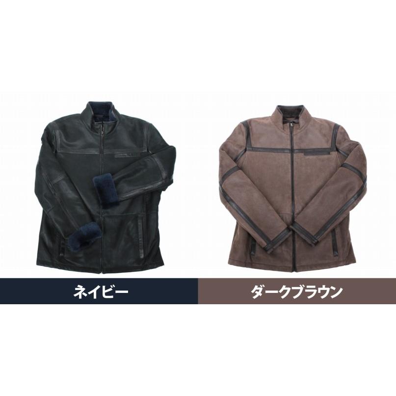 【品質保証1年間】【返品・交換30日】 ムートンジャケット メンズ ムートンブルゾン スエード ダブルフェイス 6610 sale アウター 誕生日 プレゼントの画像