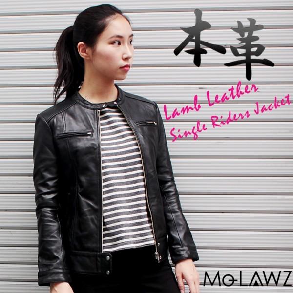 店舗用 レディース シングルライダースジャケット ラム革 本革 レザージャケット 7132 S M L 掃売り切りセール Www Superavila Com