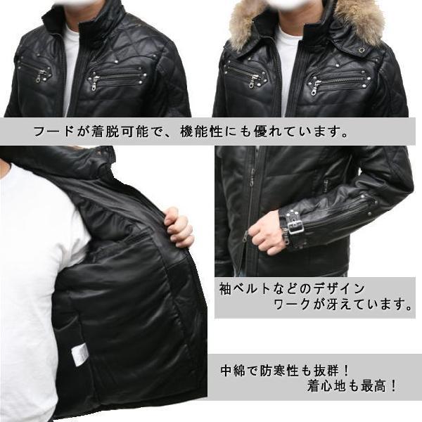 革ジャン メンズ レザージャケット 本革 中綿ジャケット 革ジャン メンズ レザージャケット 本革 中綿ジャケット