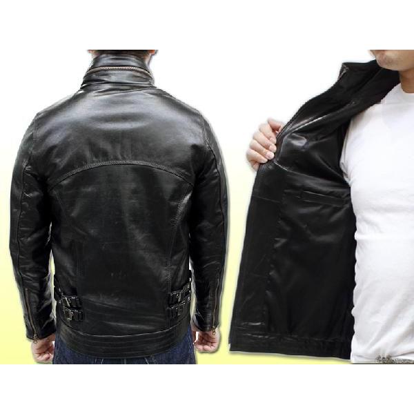 ライダースジャケット 革ジャン メンズ バッファロー 本革 レザー