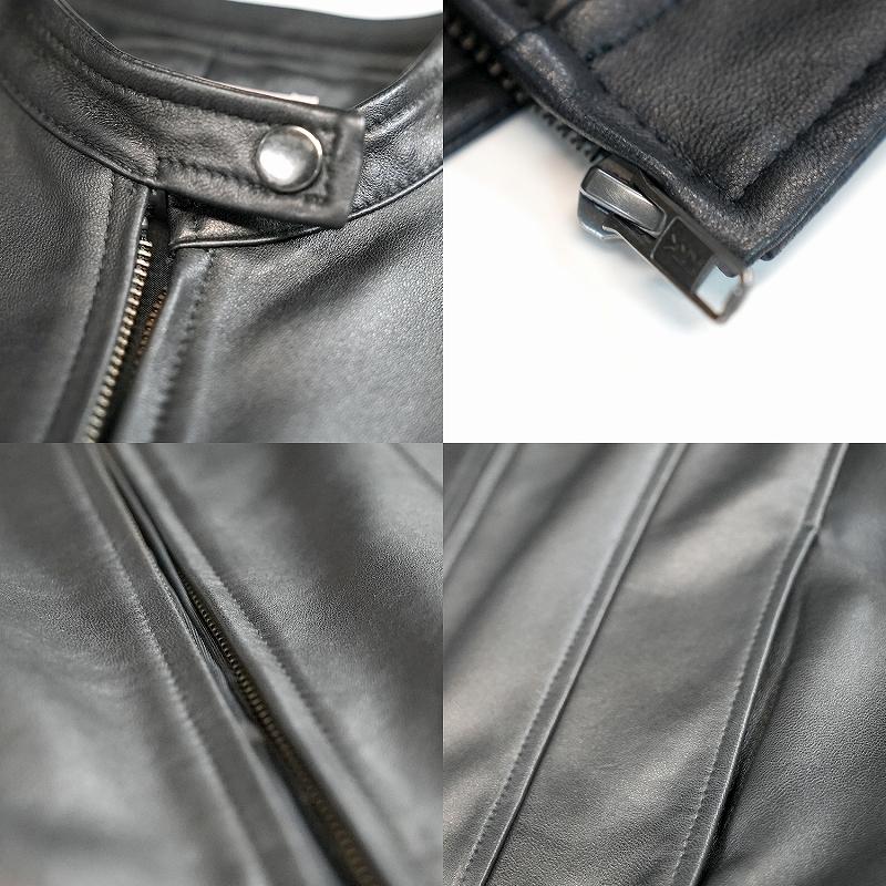 シングルライダースジャケット レディース ラムレザージャケット S/M/L